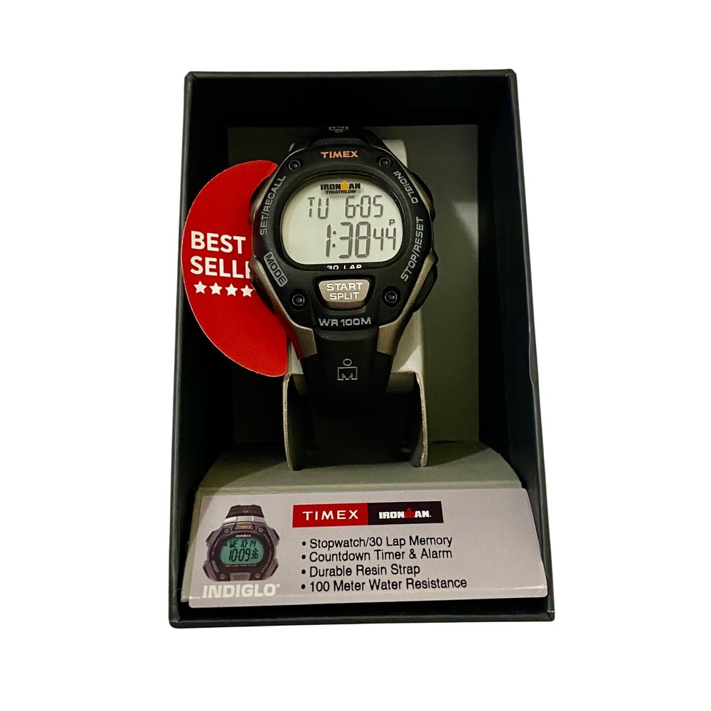 Timex Ironman Classic 30 Lap Watch Womens WR 100M‎ Indiglo Resin Strap T5E961
